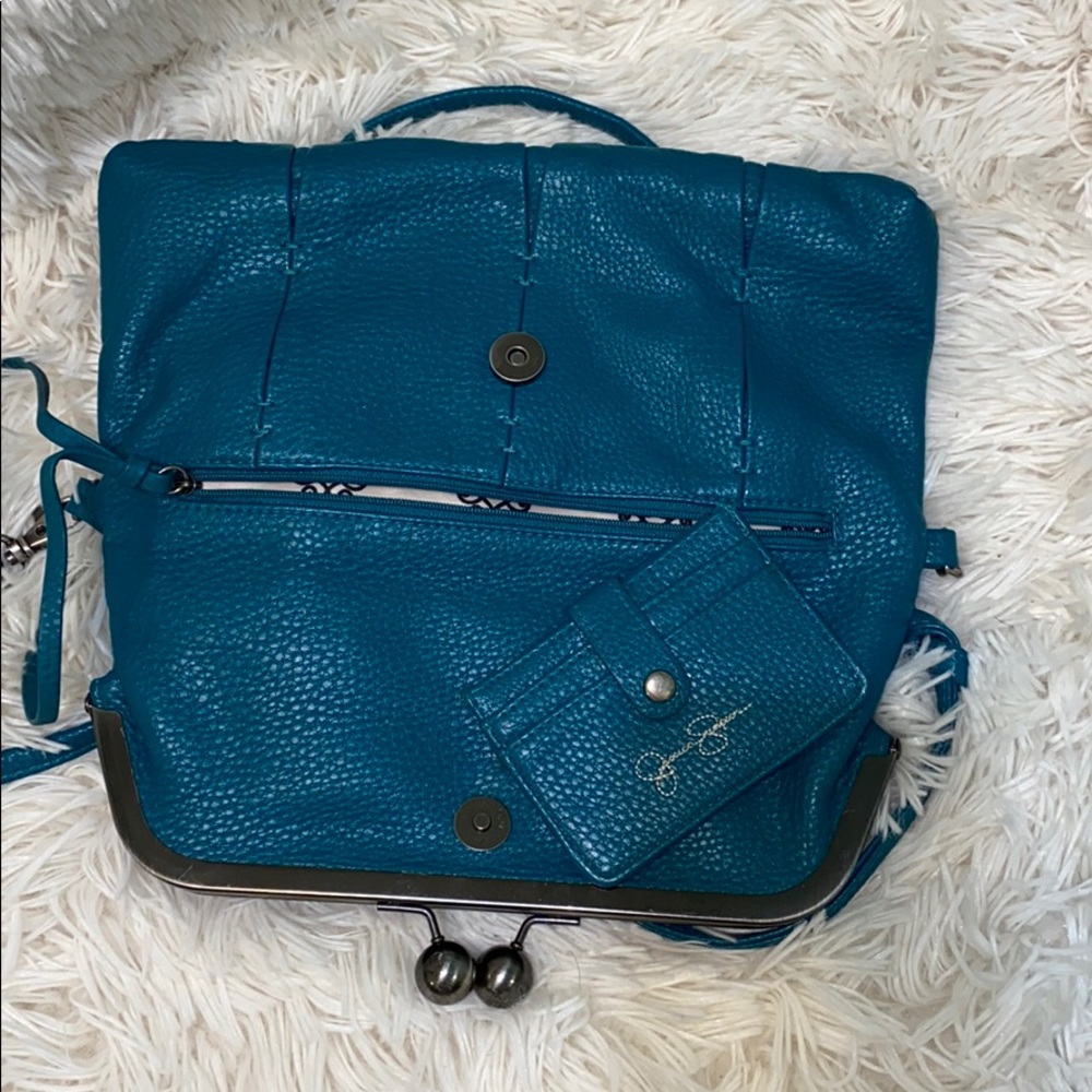 Jessica Simpson Python Print Foldover Crossbody - Picture 4 of 7